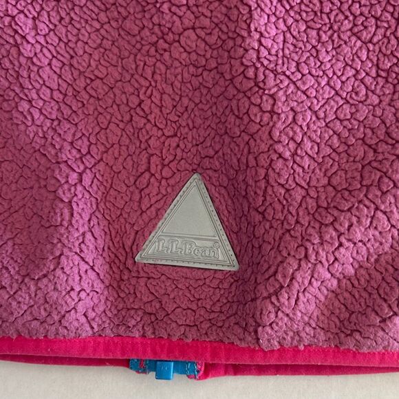 L.L. BEAN, Kid's Fleece Lined 3 in 1 Jacket in Pink, Blue Colorblock, sz 10-12 - Picture 12 of 14